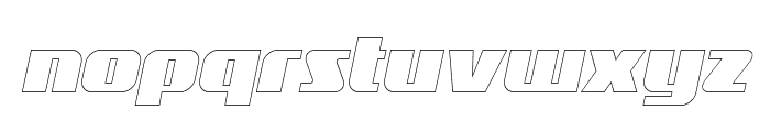 Galaxus Outlines Italic Font LOWERCASE