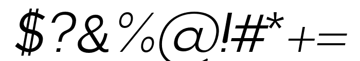 Gale light-italic Font OTHER CHARS