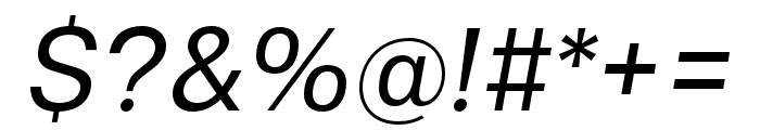 Gallad-Italic Font OTHER CHARS