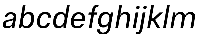Gallad-Italic Font LOWERCASE