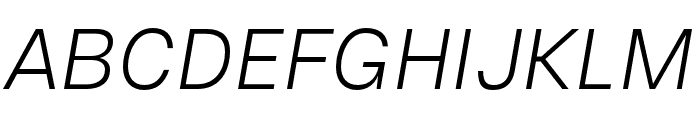Gallad-LightItalic Font UPPERCASE