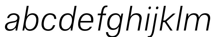 Gallad-LightItalic Font LOWERCASE