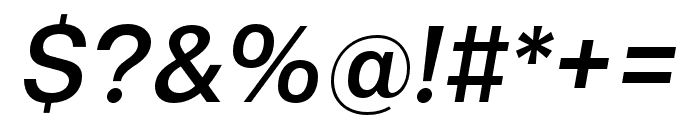 Gallad-MediumItalic Font OTHER CHARS