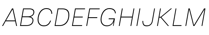 Gallad-ThinItalic Font UPPERCASE