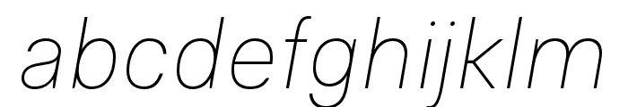 Gallad-ThinItalic Font LOWERCASE