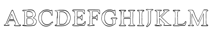 Gallagher-Outline Font UPPERCASE