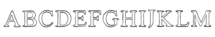 Gallagher-Outline Font LOWERCASE