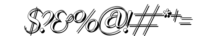 GangitemShadow-Italic Font OTHER CHARS