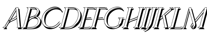 GangitemShadow-Italic Font UPPERCASE