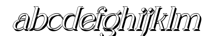 GangitemShadow-Italic Font LOWERCASE