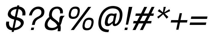 Ganyota-LightSlanted Font OTHER CHARS