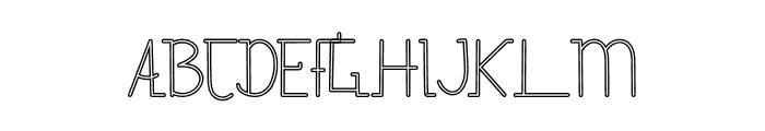 Gapbrooth Serif Outline Font UPPERCASE