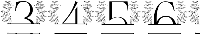 Garden Leaves Line Monogram Font OTHER CHARS