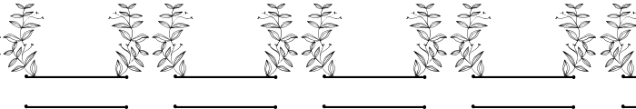 Garden Leaves Line Monogram Font OTHER CHARS