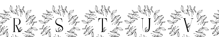 Garden Leaves Monogram Font LOWERCASE