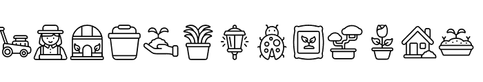 Gardening-icons-font-30 Font LOWERCASE