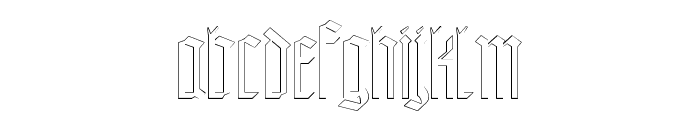 Gargamoth-Outline Font LOWERCASE