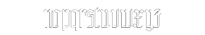 Gargamoth-Outline Font LOWERCASE