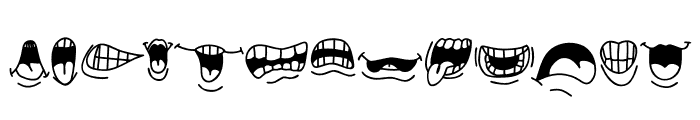 Gartoon mouths Font UPPERCASE