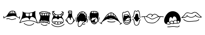 Gartoon mouths Font UPPERCASE