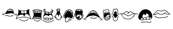 Gartoon mouths Font LOWERCASE