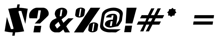Gaspardo Condensed Oblique Font OTHER CHARS