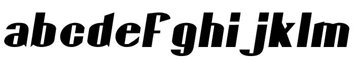 Gaspardo Oblique Expanded Font LOWERCASE