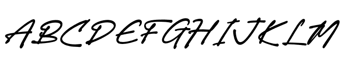 Gastony Signature Italic Font UPPERCASE