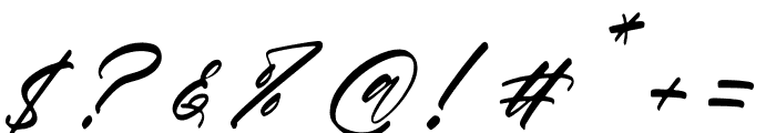 Gatmoley Italic Font OTHER CHARS