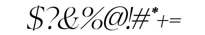 Gauzy Lumatic Italic Font OTHER CHARS
