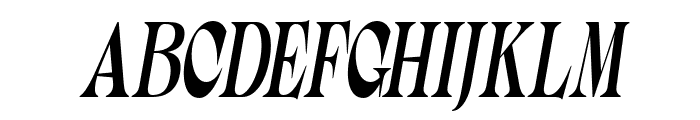 Gavency Condensed Italic Font UPPERCASE