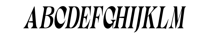 Gavency-CondensedItalic Font UPPERCASE
