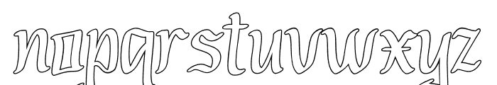 Gayoste Outline Font LOWERCASE