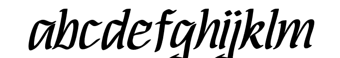 Gayoste Slant Font LOWERCASE