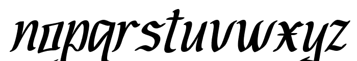 Gayoste Slant Font LOWERCASE