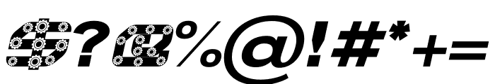 Gear Decorated Italic Font OTHER CHARS