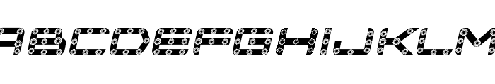 Gear Decorated Italic Font UPPERCASE