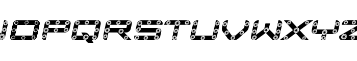Gear Decorated Italic Font UPPERCASE