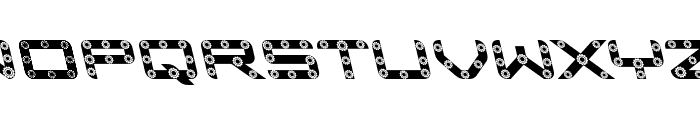 Gear Decorated Retalic Font LOWERCASE