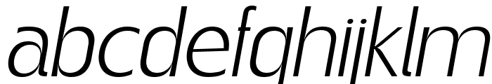 Gegant Light Italic Font LOWERCASE