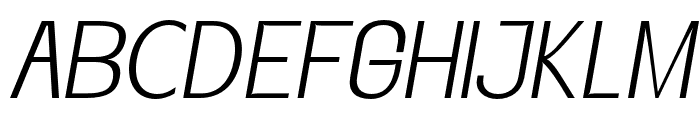 Gegant-LightItalic Font UPPERCASE