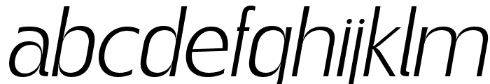 Gegant-LightItalic Font LOWERCASE