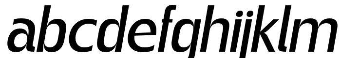 Gegant-MediumItalic Font LOWERCASE