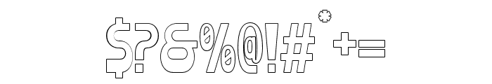 GelicoCondensed-Outline Font OTHER CHARS