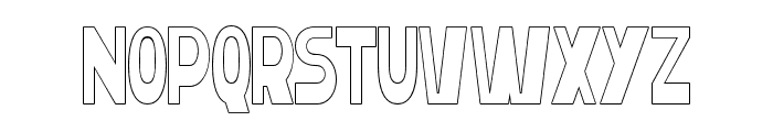 GelicoCondensed-Outline Font UPPERCASE
