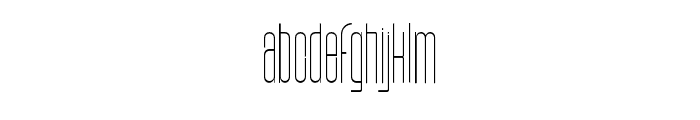 Gendar-ExtraLight Font LOWERCASE