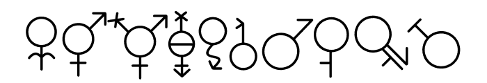 Gender symbol Font OTHER CHARS