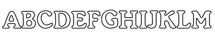 Generation 1970 Outline Font UPPERCASE