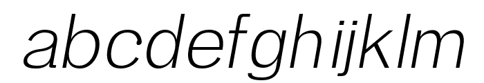 Geneva-Sans light-italic Font LOWERCASE