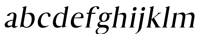 Geneva-Serif regular-italic Font LOWERCASE
